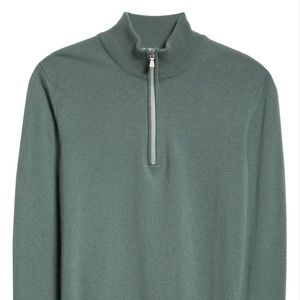 Eleventy Cashmere Quarter Zip Pullover